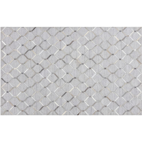 Bordeaux 96 X 60 inch Ivory / Grey Indoor Hand-Made Rug, Hand-Made